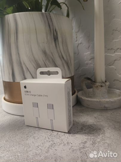 Кабель для iPhone с разъёмом USB-C/USB-C плетёный