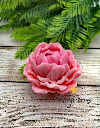 Силиконовая форма молд новый для мыла Пион цветок