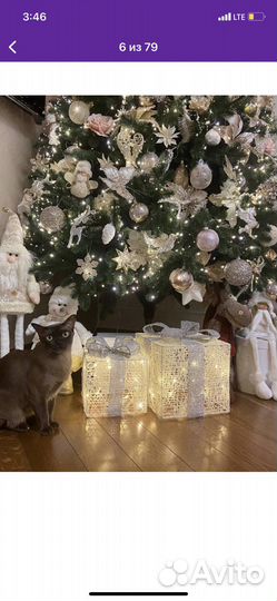 Ночник новогоднее украшение 2 шт