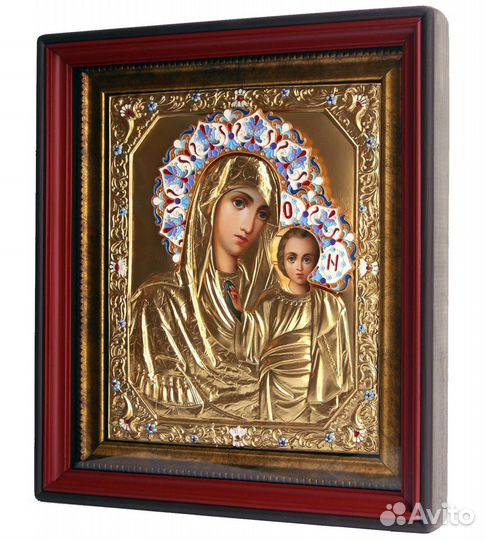 Икона Казанской Божией Матери ручной работы