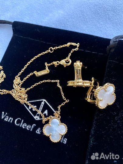 Van cleef Alhambra серьги подвеска браслет