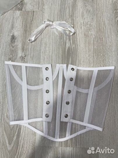 Корсет вечерний белый 40-46р