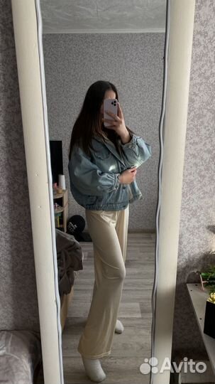 Джинсовая куртка с мехом