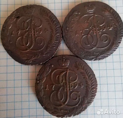 5 копеек 1794 года ам