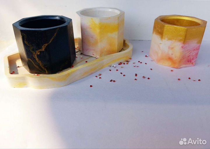 Гипсовое кашпо