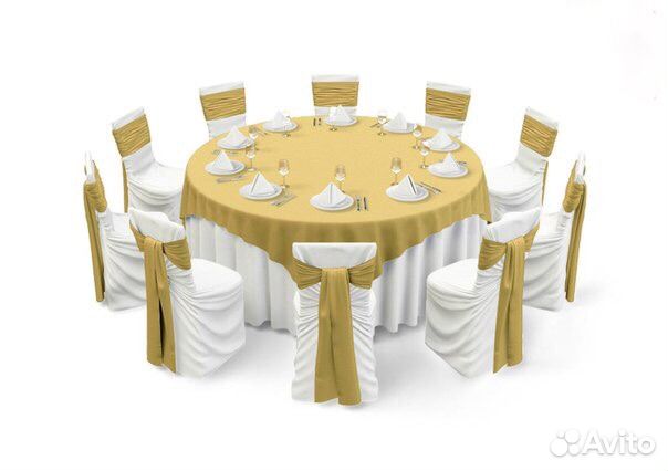 Мебель, посуда, скатерти, салфетки, чехлы в аренду