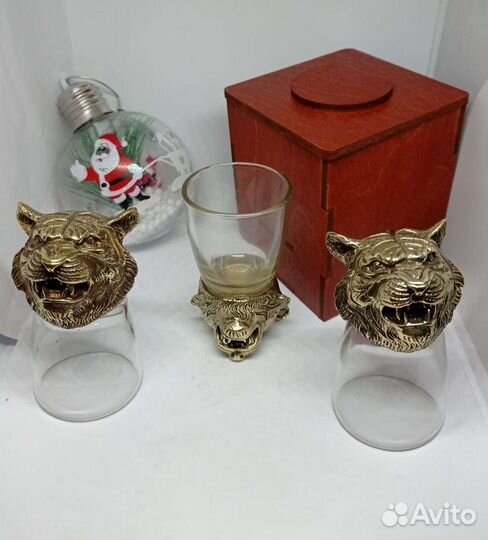 Стопка тигр. Бронза