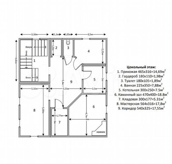 Дом 270,8 м² на участке 43 сот.