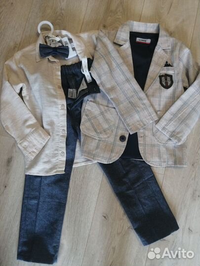 Костюм тройка с бабочкой 110-116р