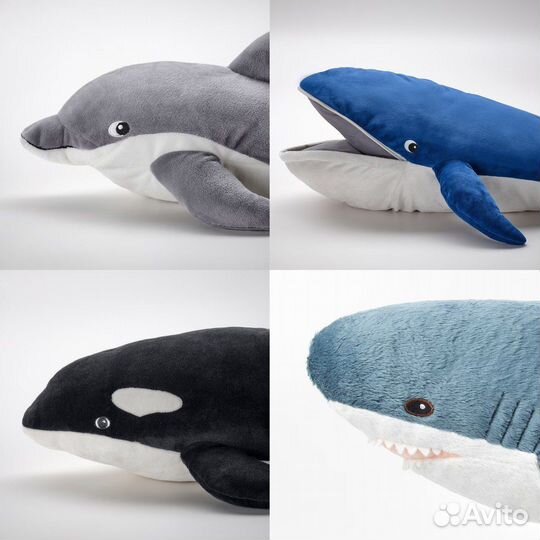 Икеа мягкие игрушки кит акула дельфин касатка