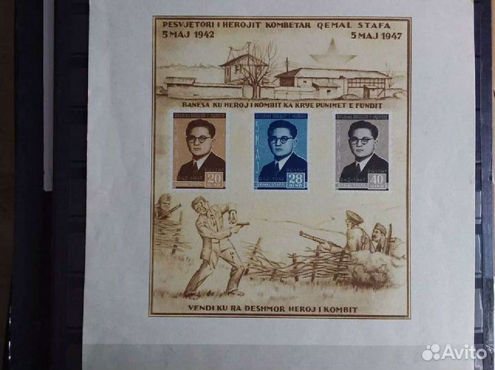 Буклет с малым листом + блок Албании