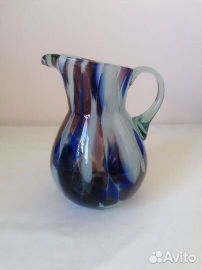 Кувшин цветное стекло СССР
