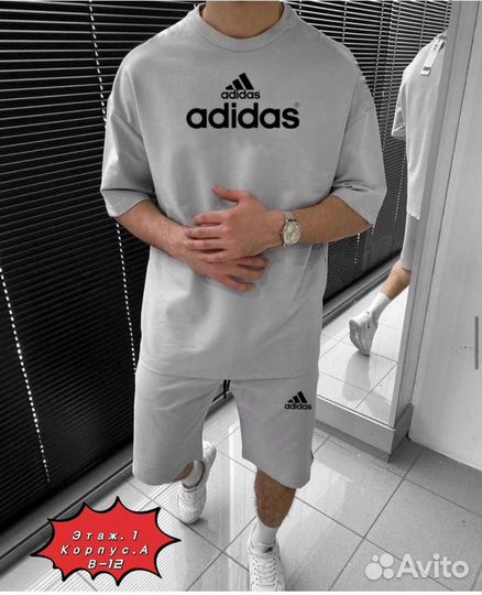 Летний костюм шорты и футболка adidas