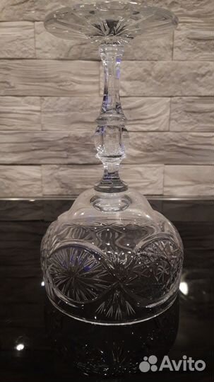 Хрустальная конфетница на ножке СССР