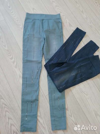 Джинсы со стразами