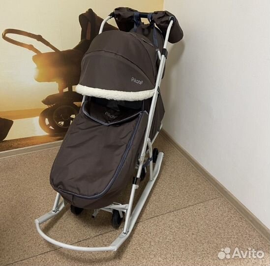 Санки коляска (новые) Pikate Nika Galaxy