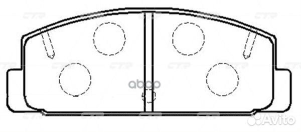 Колодки тормозные дисковые зад GK0695 CTR