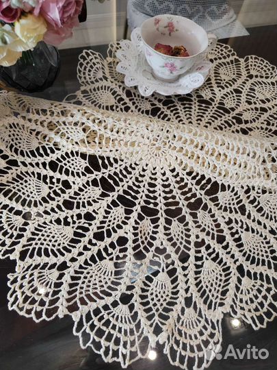 Дорожка винтажная кружевная