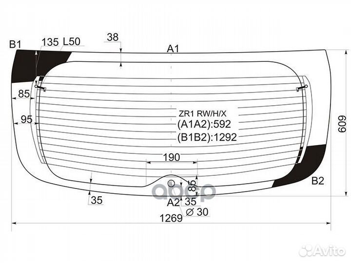 Стекло заднее с обогревом subaru impreza 5D HBK