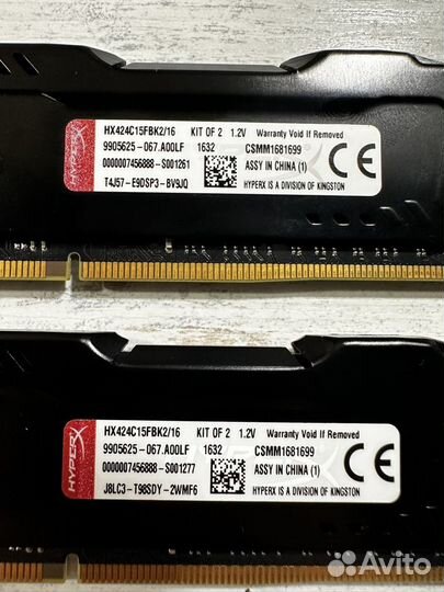 Kingston HyperX Fury Black HX424C15FB3K2/16