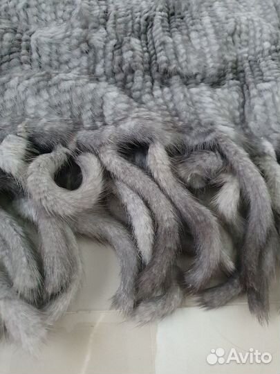 Вязаная норка шарф варежки