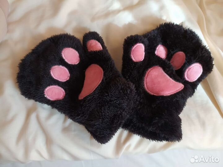 Теплые перчатки без пальцев