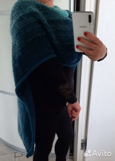 Палантин- пончо, самосвязанный, новый