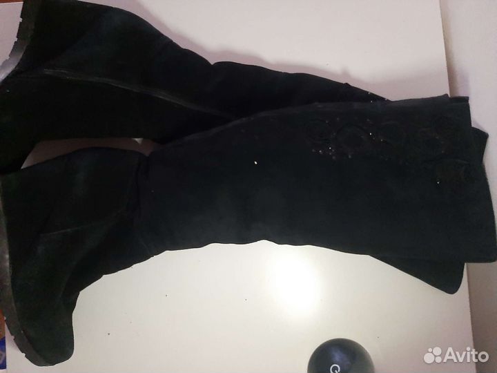 Сапоги ботфорты зима