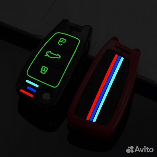 Чехол на ключ Audi / Ауди Black 2009-2015