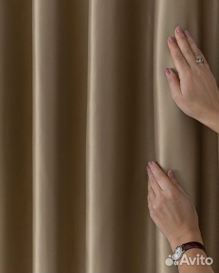 Комплект Шторы и Тюль Адора Английское Золото+Мона