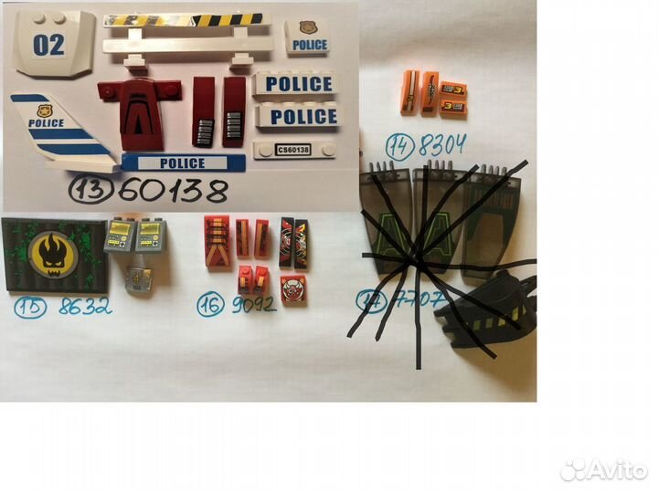 Lego M детали поштучно