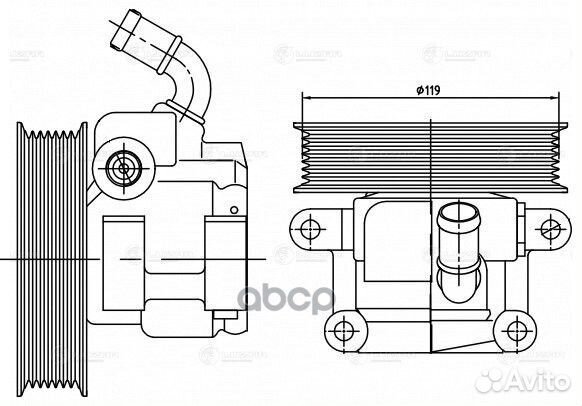 LPS 1008 luzar Насос гур Ford Transit (06) 2.4D