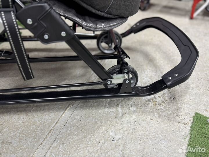 Санки коляска ника joy every day серая