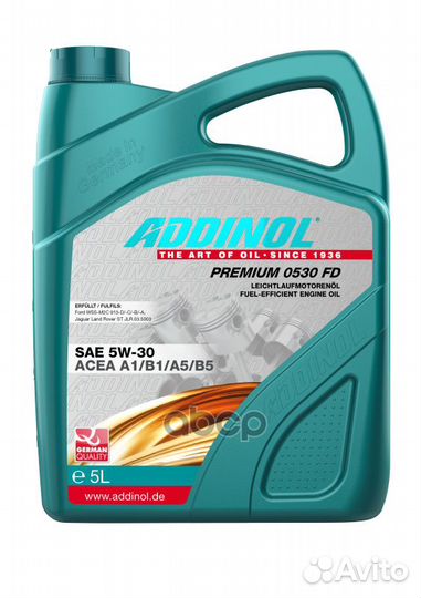 Addinol premium 5W30 A5/B5 Масло моторное синт