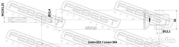 Амортизатор задний GAS.twin tube 02110013R Febest