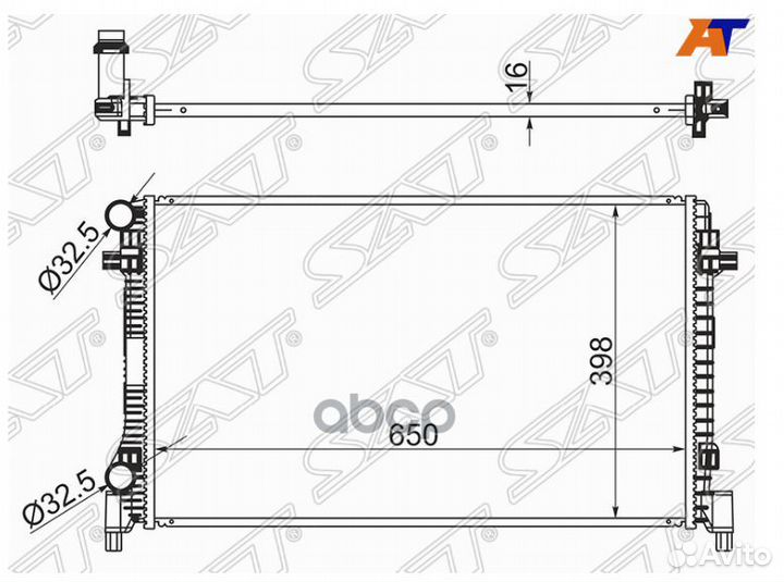 Радиатор Audi A3 12-19 / Skoda Octavia 12-20