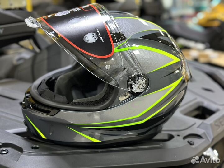 Шлем AGV K6 Flash Grey/Black/Line