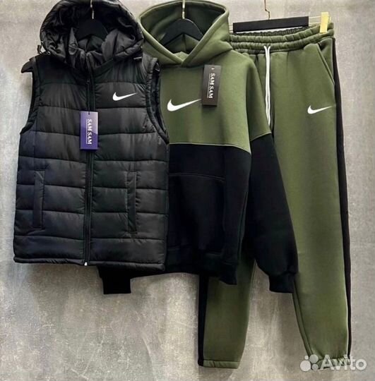 Спортивный костюм тройка Nike с флисом(телпый)