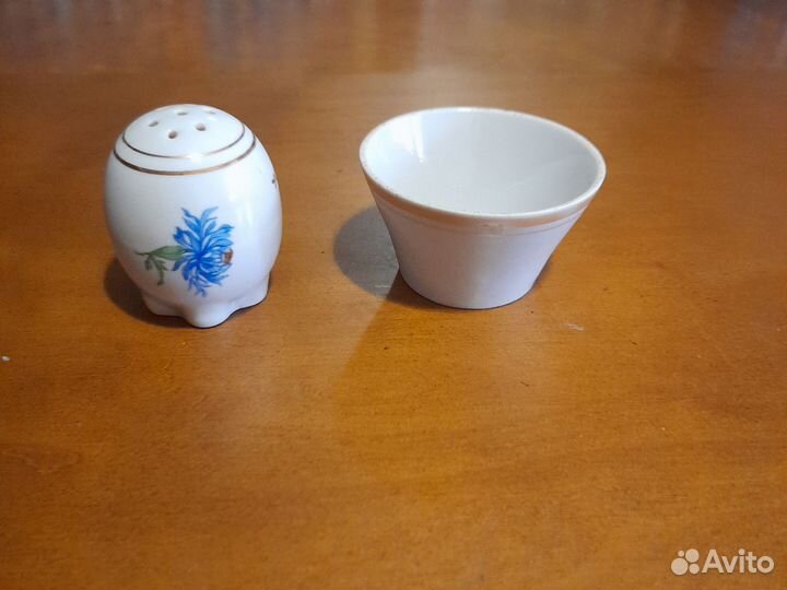 Винтажные солонка и перечница периода СССР