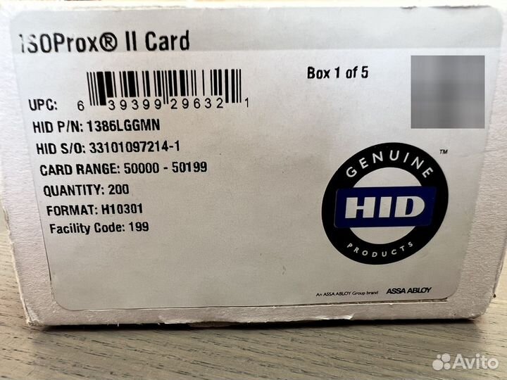 HID ISO prox II карты доступа оригинал ISOprox