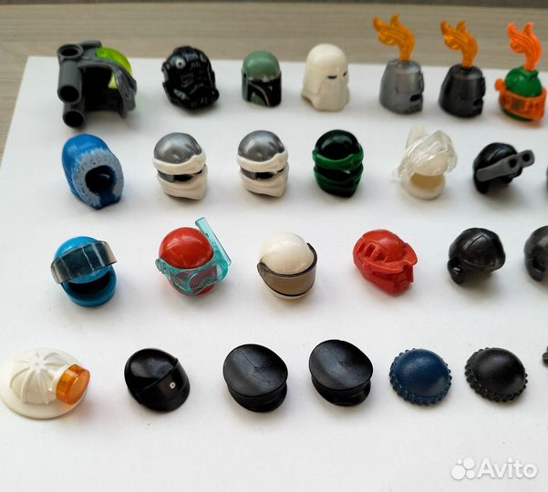 Lego аксессуары шлемы, волосы