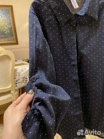 Блузка рубашка школьная для девочки 122