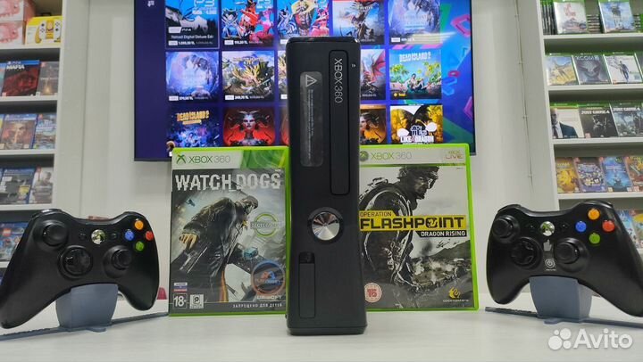 XBox 360 с кучей игр прошит
