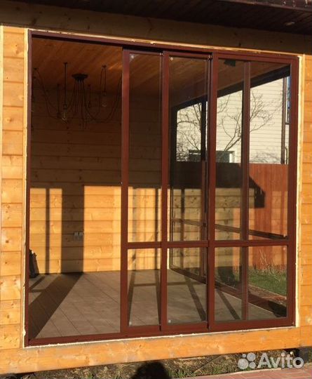 Раздвижные окна из алюминия