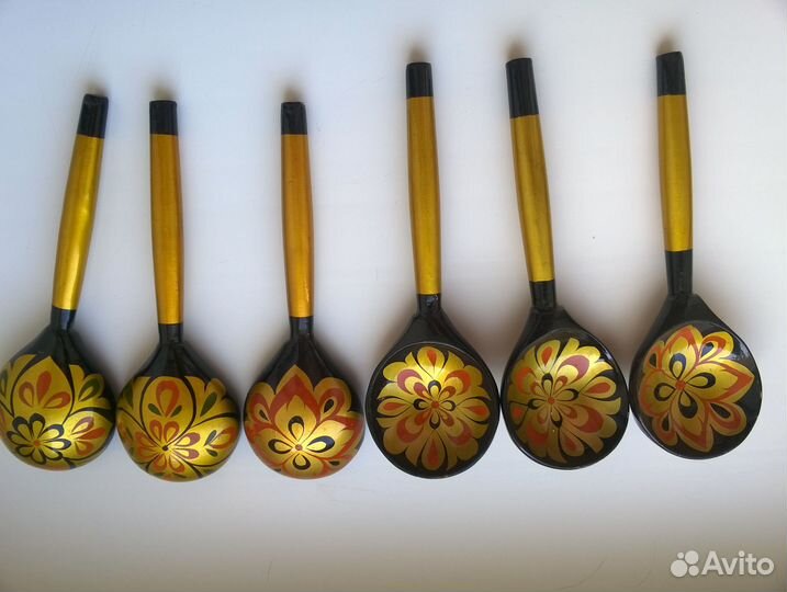 Ложка столовая деревянная расписная «Хохлома»