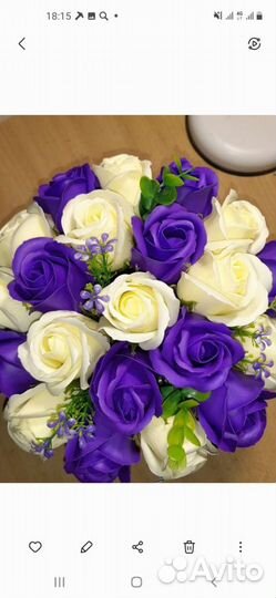 Букеты из мыльных роз