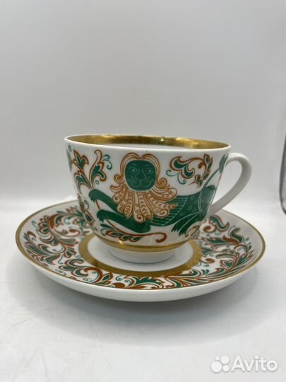 Чайная пара лфз СССР Мифические львы (сзр)