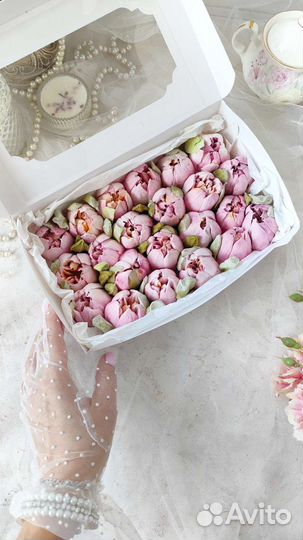 Сладкий букет из зефирных цветов