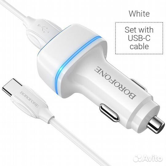 Автомобильное зарядное устройство borofone BZ14 Ma