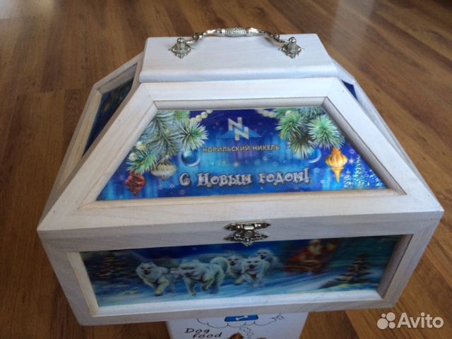Сундучок для подарков. 31см. Новый год. Норникель